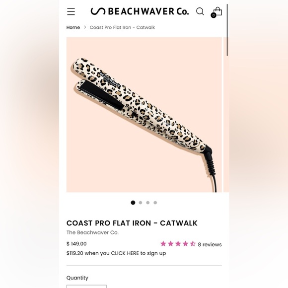 Beachwavers Titanium Catwalk Coastpro flat iron NIB - Picture 3 of 3